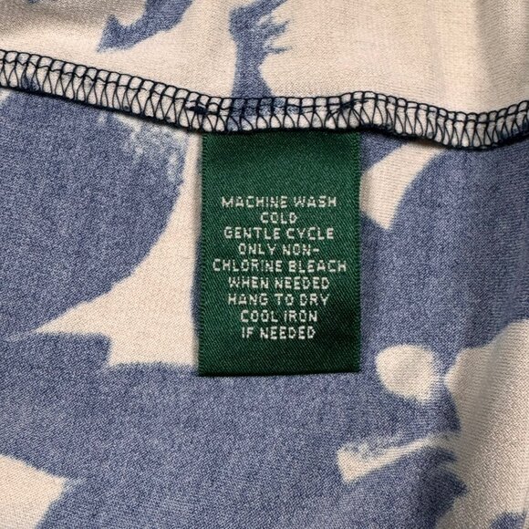 Lauren Ralph Lauren Tricot Sheath Dress Sz.12 Black Beige Sleeveless Floral - Picture 10 of 12